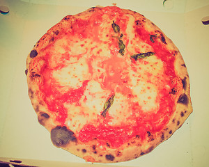 Image showing Retro look Pizza Margherita