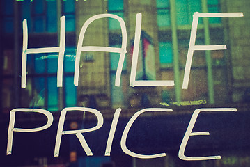 Image showing Retro look Half price