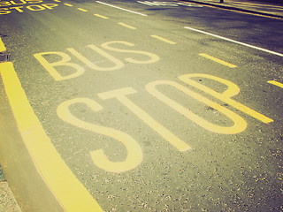 Image showing Retro look Bus stop