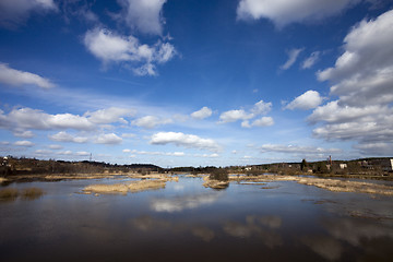 Image showing Spring floods in small river