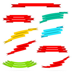 Image showing Set of color ribbons