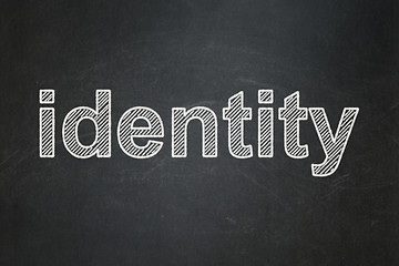Image showing Security concept: Identity on chalkboard background