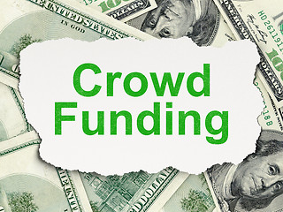 Image showing Business concept: Crowd Funding on Money background