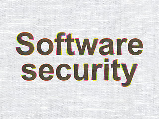 Image showing Privacy concept: Software Security on fabric texture background