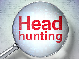 Image showing Finance concept: Head Hunting with optical glass