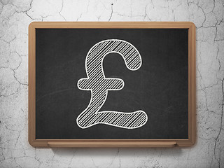 Image showing Currency concept: Pound on chalkboard background