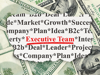 Image showing Business concept: Executive Team on Money background