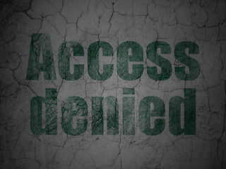 Image showing Safety concept: Access Denied on grunge wall background