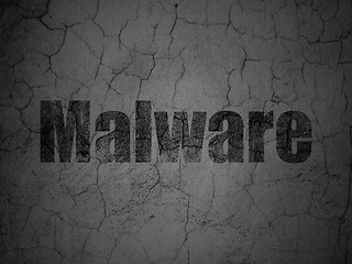 Image showing Safety concept: Malware on grunge wall background