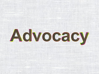 Image showing Law concept: Advocacy on fabric texture background