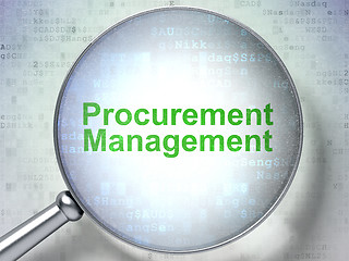 Image showing Business concept: Procurement Management with optical glass