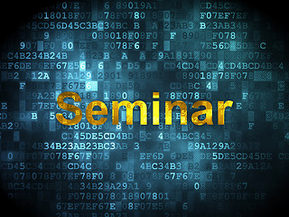 Image showing Education concept: Seminar on digital background