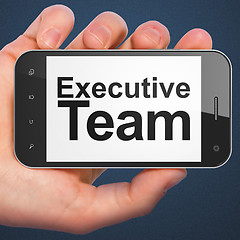 Image showing Finance concept: Executive Team on smartphone