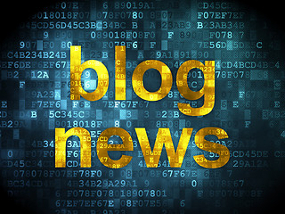 Image showing News concept: Blog News on digital background