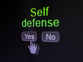 Image showing Protection concept: Self Defense on digital computer screen