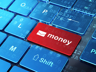 Image showing Business concept: Email and Money on computer keyboard background