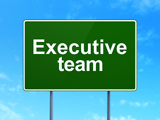 Image showing Business concept: Executive Team on road sign background