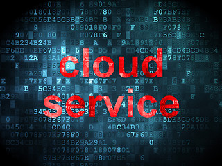 Image showing Cloud networking concept: Cloud Service on digital background