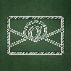 Image showing Business concept: Email on chalkboard background