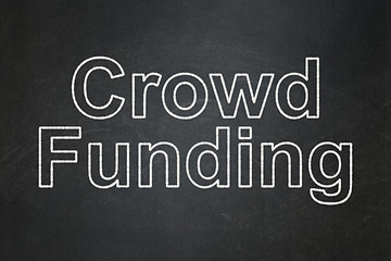 Image showing Business concept: Crowd Funding on chalkboard background