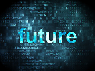 Image showing Time concept: Future on digital background