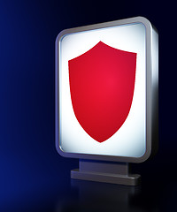 Image showing Privacy concept: Shield on billboard background