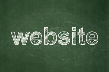 Image showing Web design concept: Website on chalkboard background