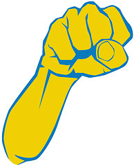 Image showing Angry fist, elbow