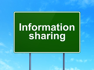 Image showing Data concept: Information Sharing on road sign background