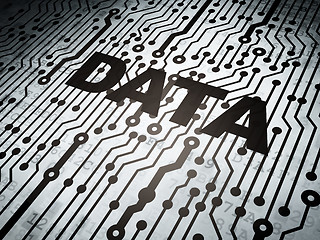 Image showing Information concept: circuit board with Data