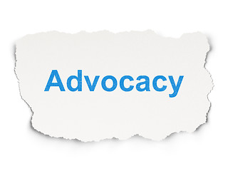 Image showing Law concept: Advocacy on Paper background