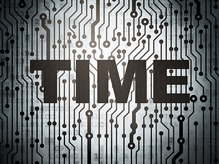 Image showing Time concept: circuit board with Time