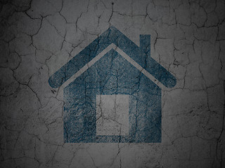 Image showing Security concept: Home on grunge wall background