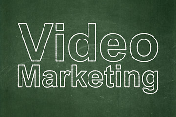 Image showing Finance concept: Video Marketing on chalkboard background