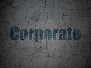 Image showing Business concept: Corporate on grunge wall background
