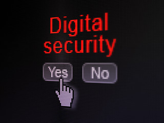 Image showing Protection concept: Digital Security on digital computer screen