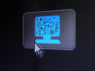 Image showing Education concept: Computer Pc on digital button background