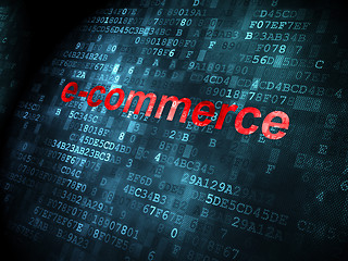 Image showing Finance concept: E-commerce on digital background