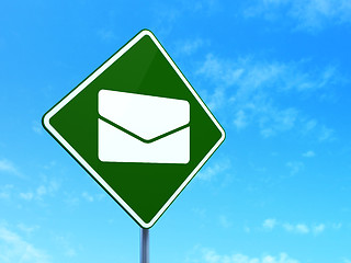 Image showing Finance concept: Email on road sign background