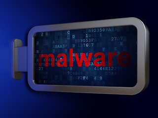 Image showing Security concept: Malware on billboard background