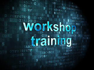 Image showing Education concept: Workshop Training on digital background