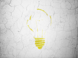 Image showing Business concept: Light Bulb on wall background