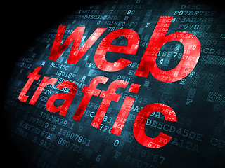 Image showing SEO web design concept: Web Traffic on digital background