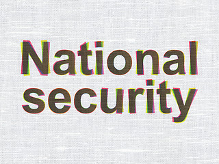 Image showing Security concept: National Security on fabric texture background