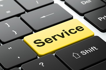 Image showing Business concept: Service on computer keyboard background