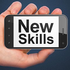 Image showing Education concept: New Skills on smartphone