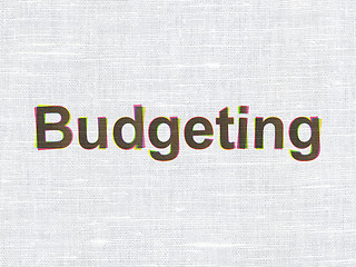 Image showing Business concept: Budgeting on fabric texture background