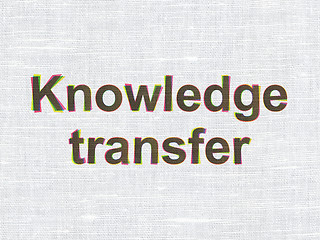 Image showing Education concept: Knowledge Transfer on fabric texture background