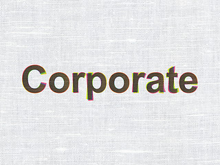 Image showing Business concept: Corporate on fabric texture background