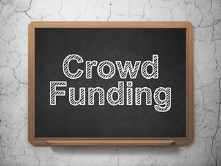 Image showing Business concept: Crowd Funding on chalkboard background